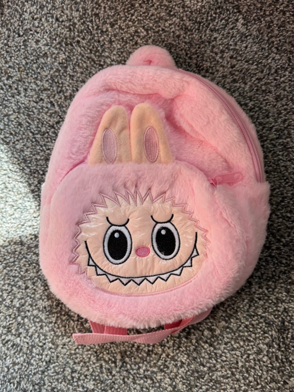 Plush Pink Monster Backpack -NWOT